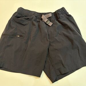 Outdoor Research Black Athletic Shorts with Integrated Belt | Size Large
